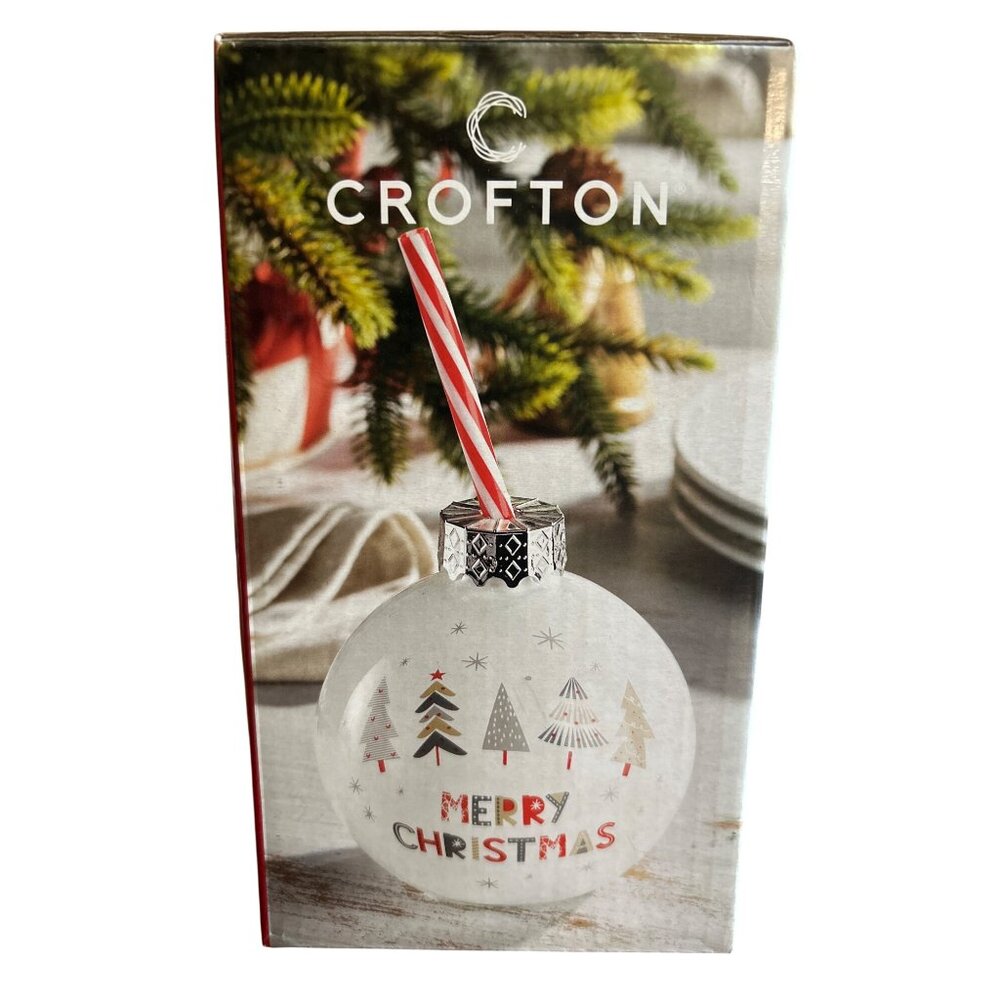 Crofton Ornament Sipper Cup - 13.2 Oz Christmas Tree Design W/ Straw - Picture 2 of 5